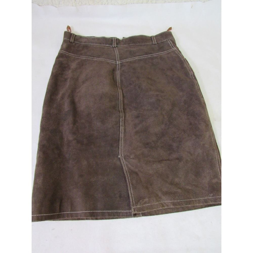 Forenza Brown Suede Leather Skirt Women's Size 10